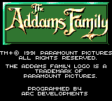 Addams Family, The (USA, Europe) Title Screen
